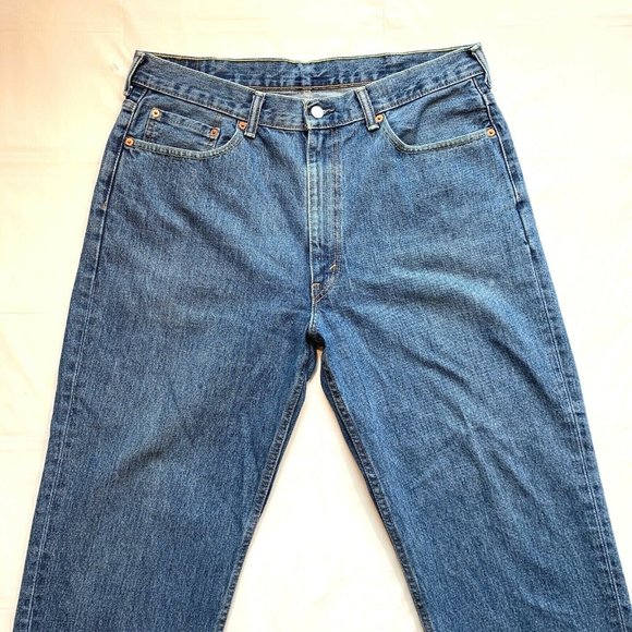 Levi's 550 Jeans Mens 38x30 Relaxed Fit Straight Leg Red Tab Medium Blue Denim - Picture 4 of 12